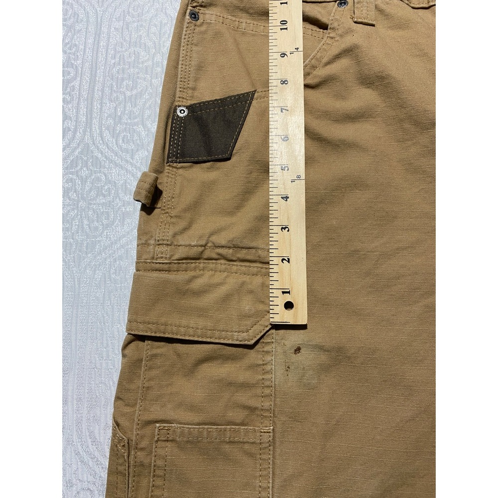 Wrangler Workwear Mens 36 Tan Ripstop Cargo Carpenter Shorts Khaki 112337579 - Picture 2 of 7